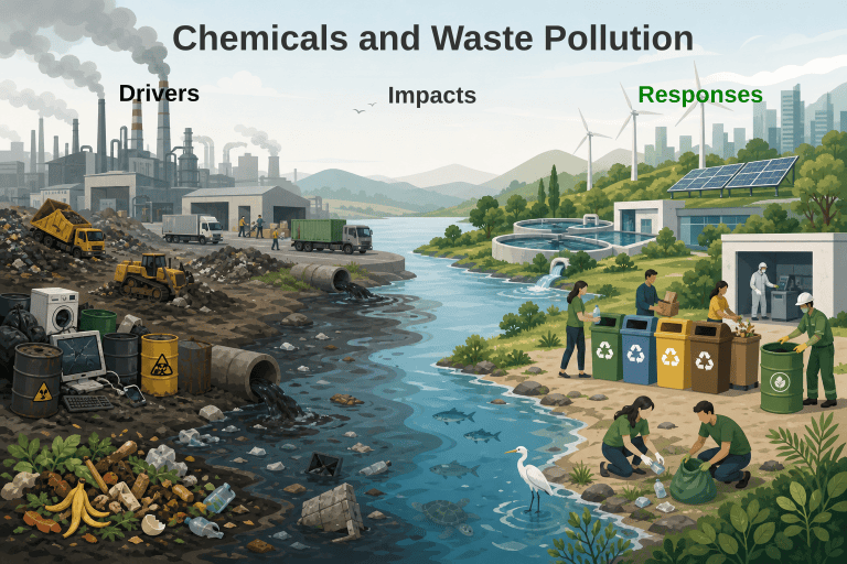 Chemicals and waste pollution infographic