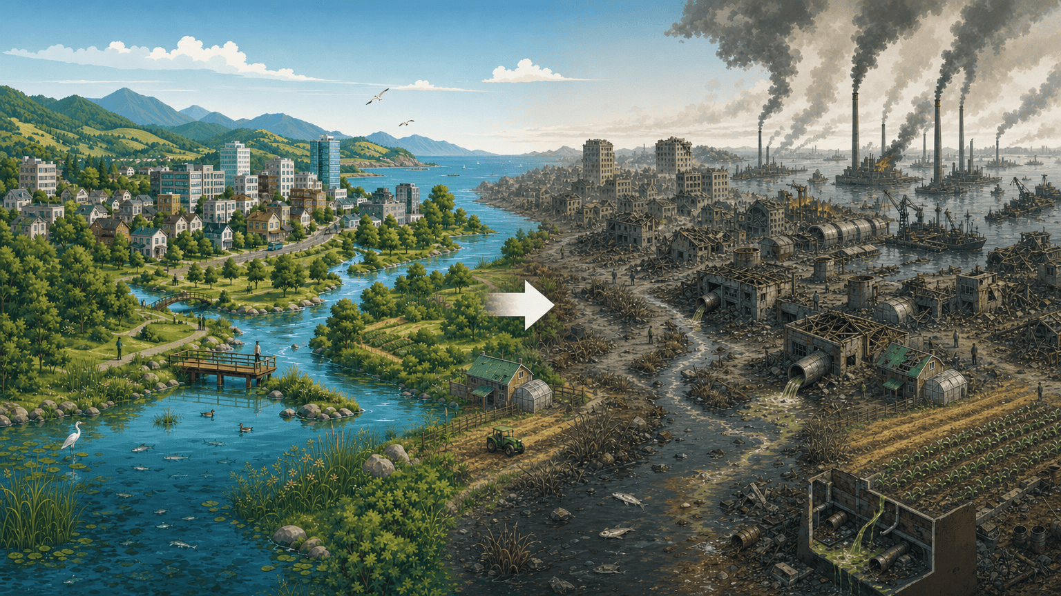 before and after pathway of Fuel Fires and Toxic Smoke