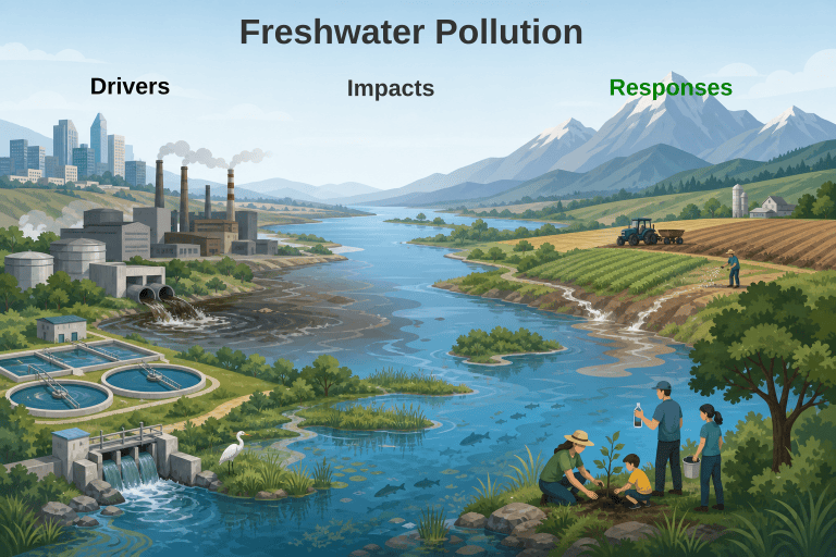 Freshwater pollution infographic