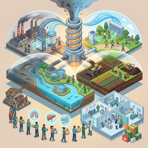 isometric pollution health image