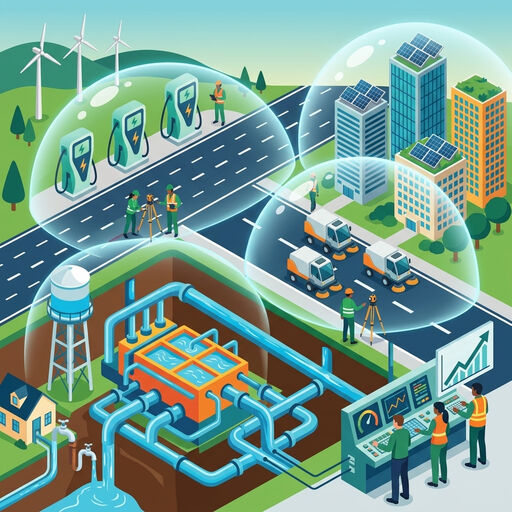 isometric pollution infrastructure image